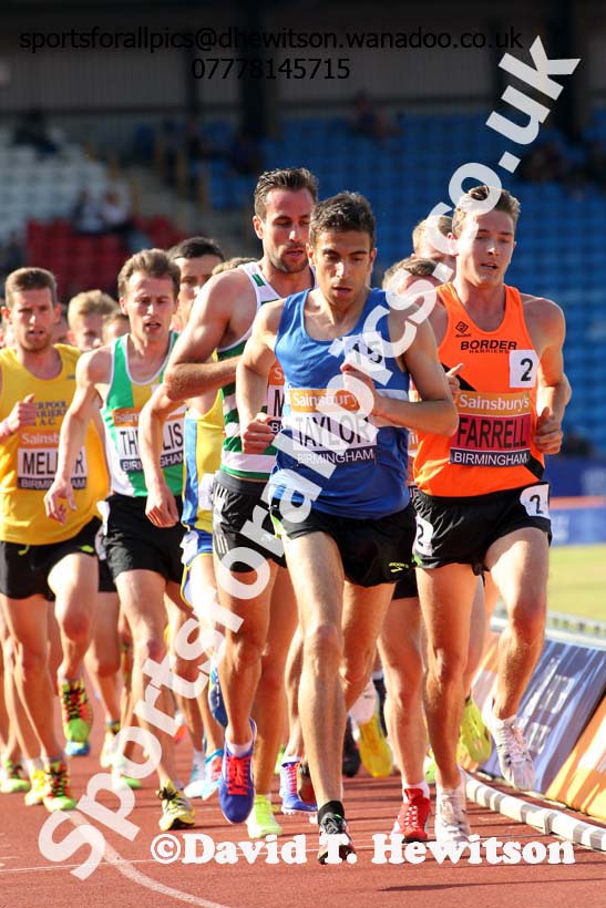 Mens 5000 metres, Sainsbury's British Champs, Alexander Stadium, Birmingham. Photo: David T. Hewitson/Sprts for All Pics